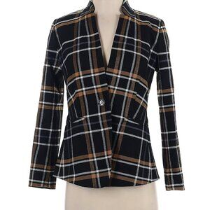 LOFT Outlet Tartan Women's Blazer | Size 12P | Color: Multi